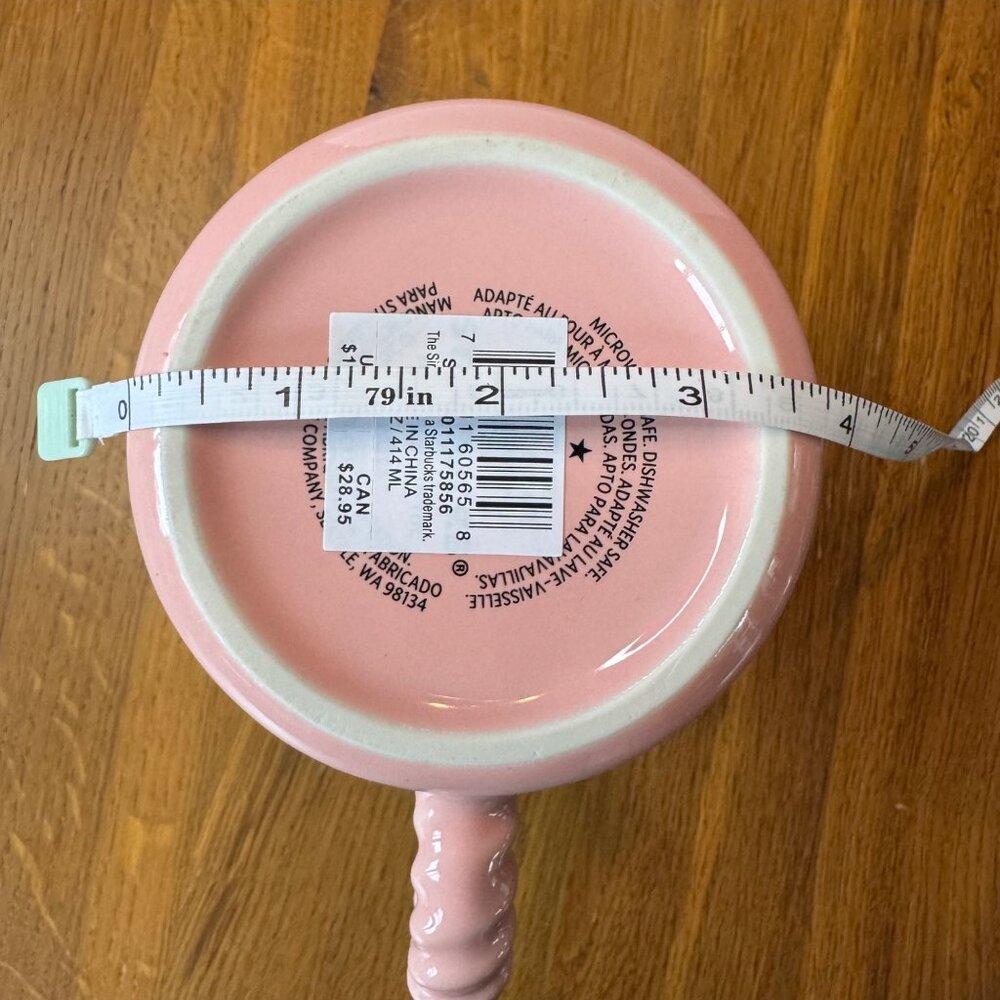 STARBUCKS 2025 Holiday Bear House Mug Roof Lid 14oz Limited Edition Pink Green - Picture 7 of 7